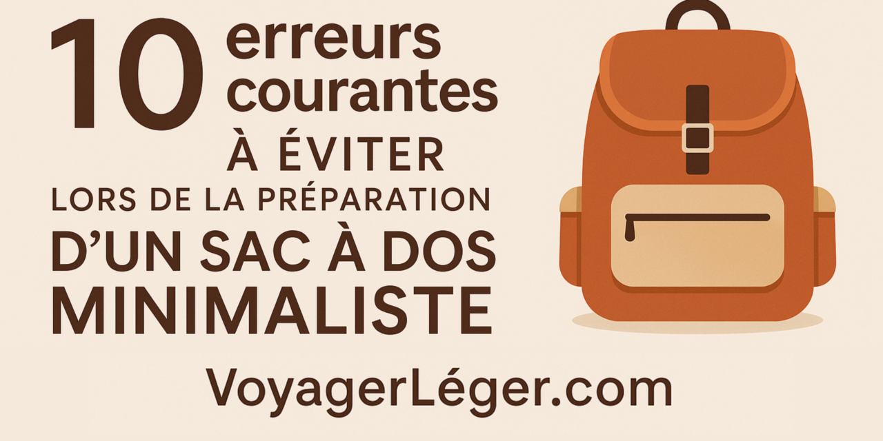 10 erreurs courantes à éviter lors de la préparation d’un sac à dos minimaliste