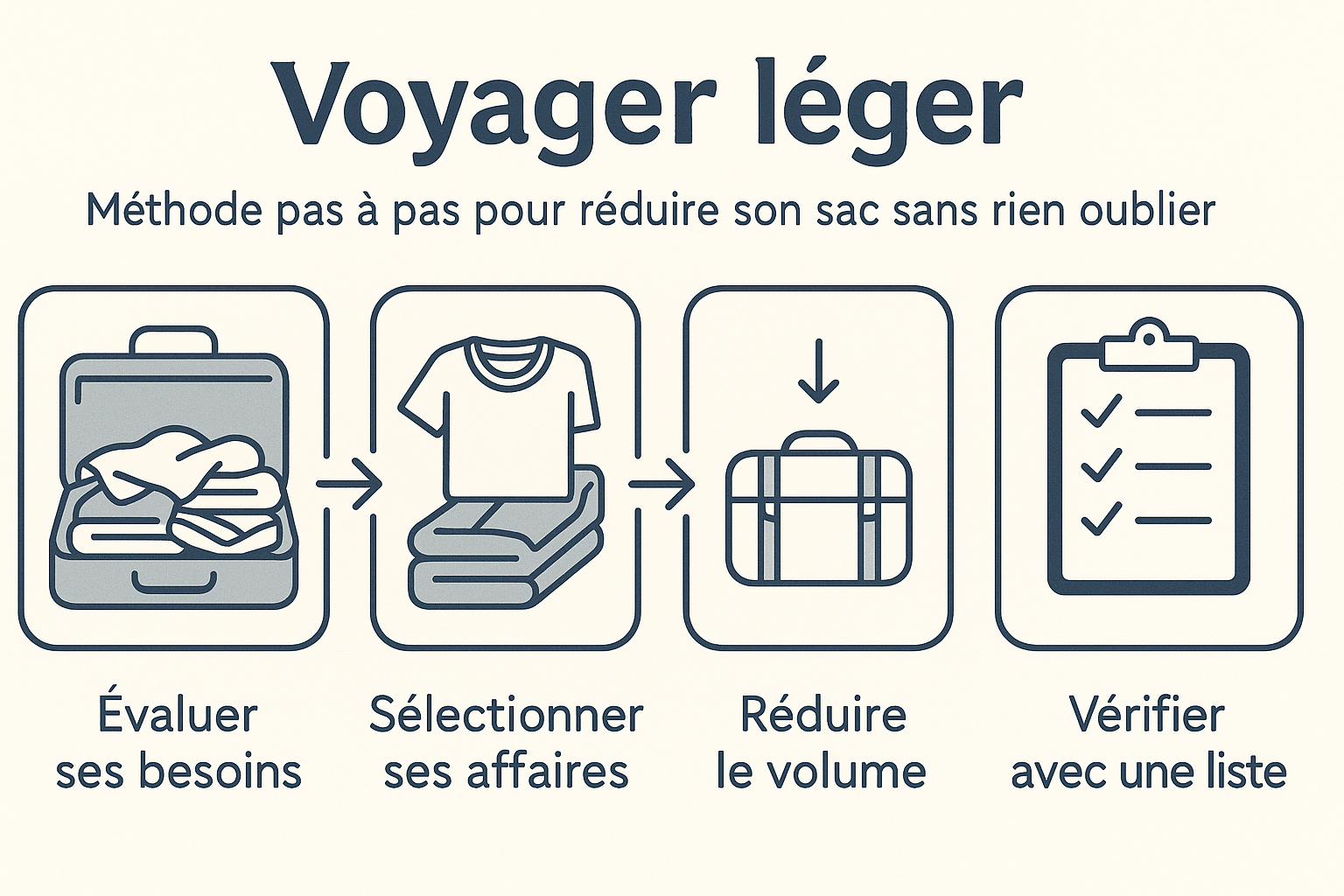 Voyager léger : Méthode pas à pas pour réduire son sac sans rien oublier