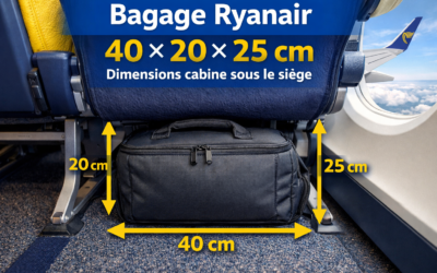 Bagage Ryanair 40x20x25 : le sac gratuit à emporter en cabine