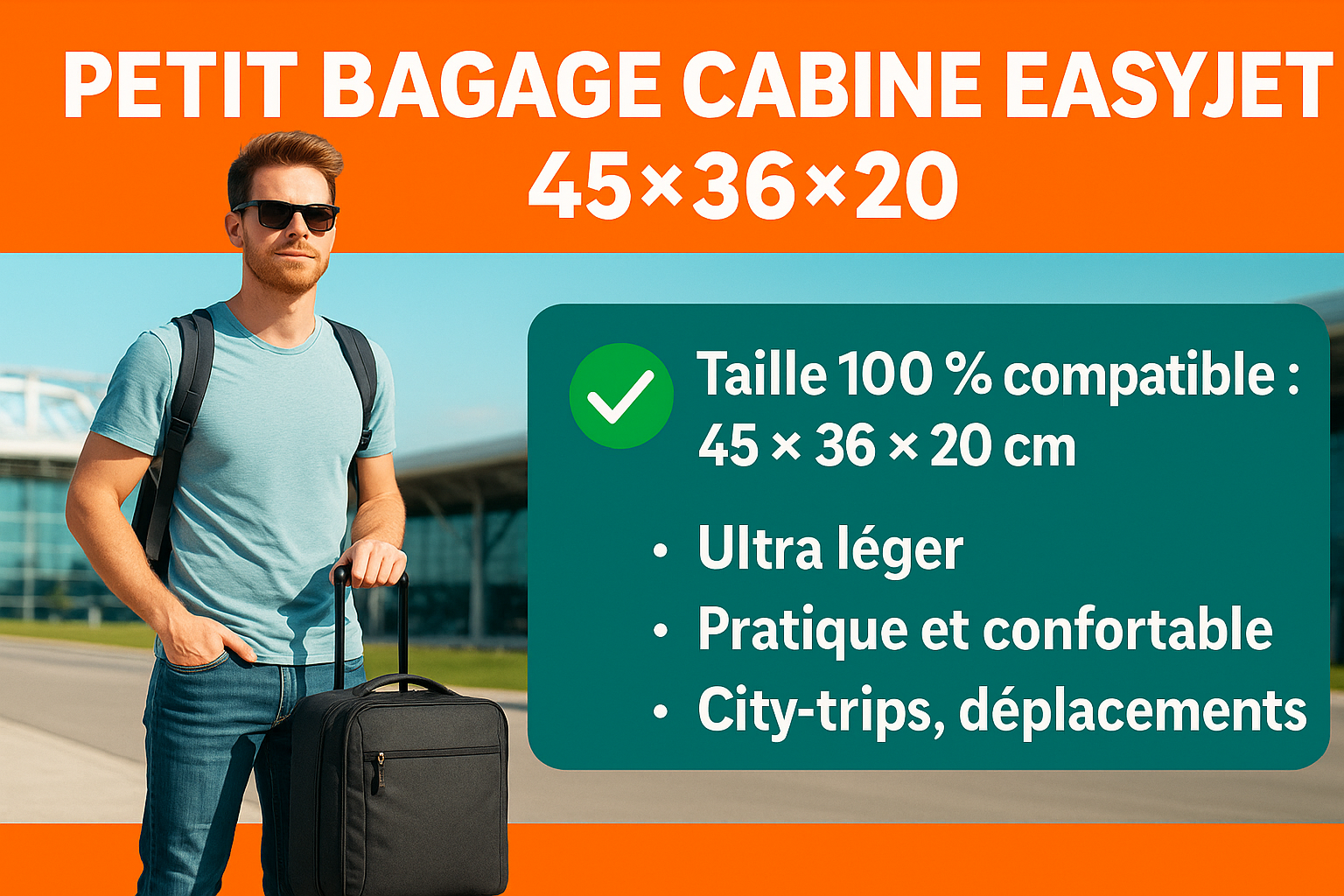 Petit Bagage Cabine EasyJet 45×36×20 : Top 10 Modèles Compatibles 2025
