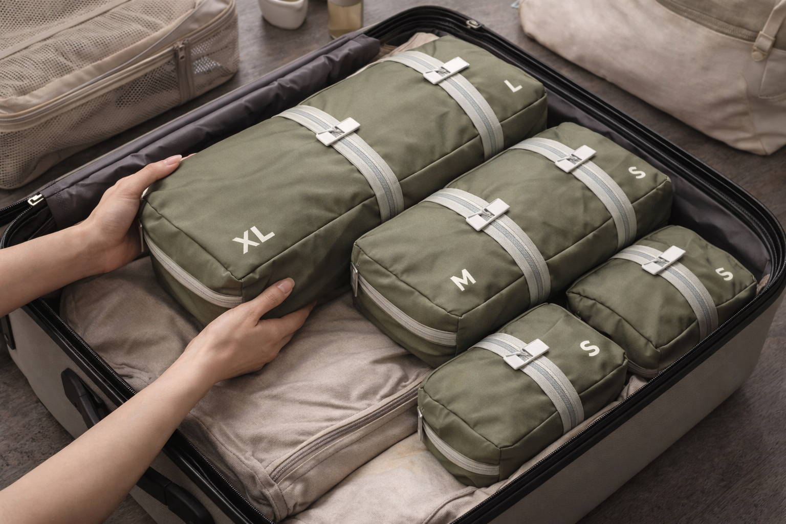 Sac compressible voyage souple