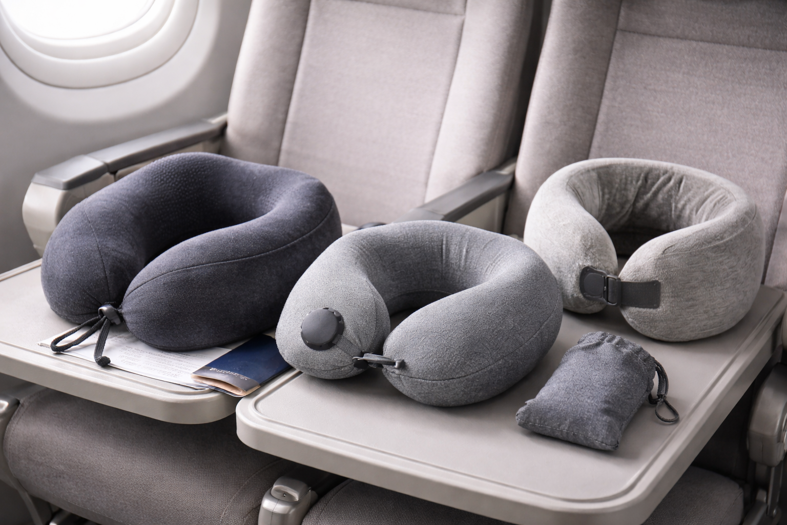 Oreiller de voyage confortable pour avion et transport