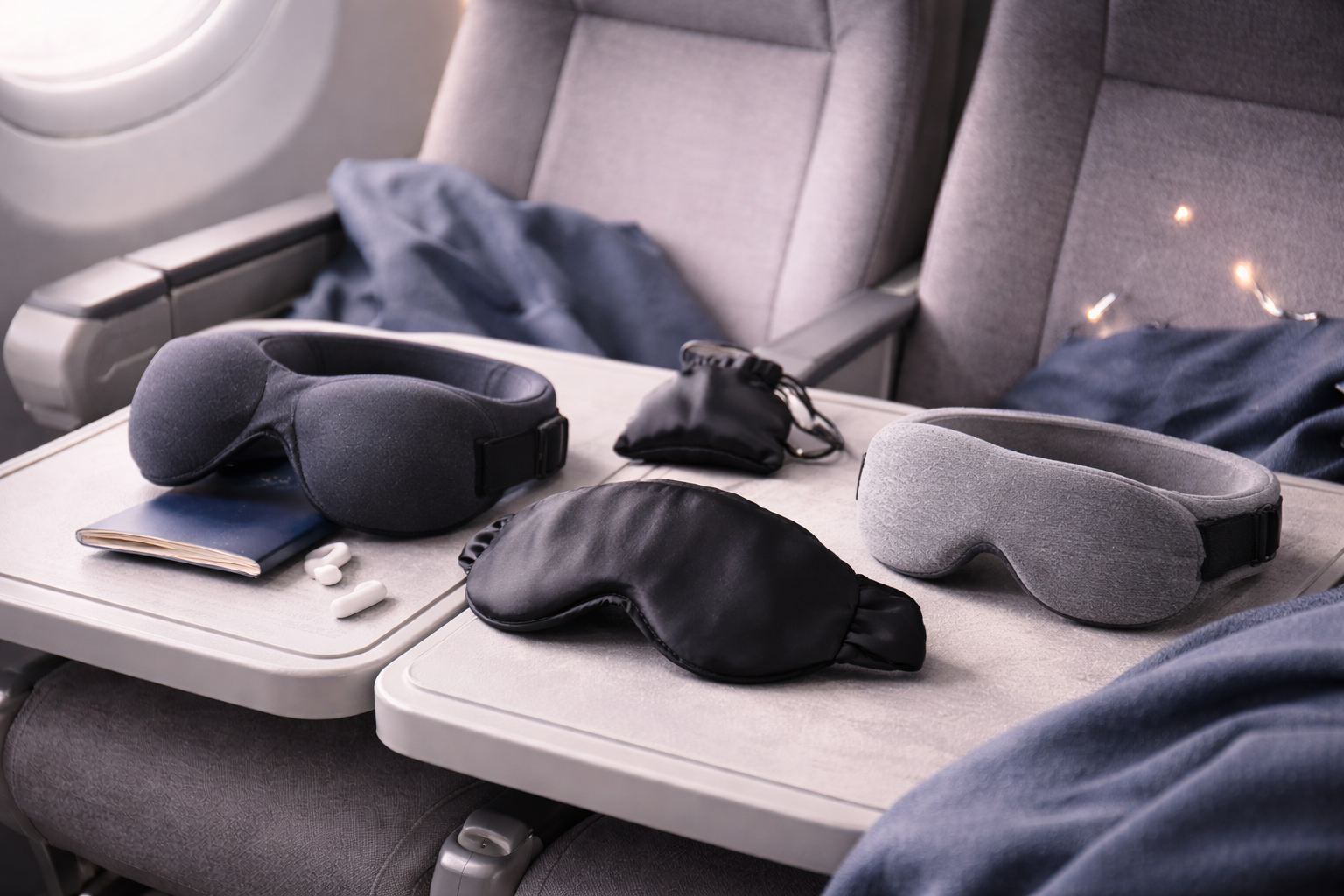 Masque de sommeil de voyage pour bloquer la lumière en avion