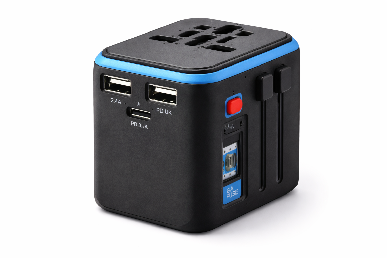 Adaptateur universel sécurisé avec fusible