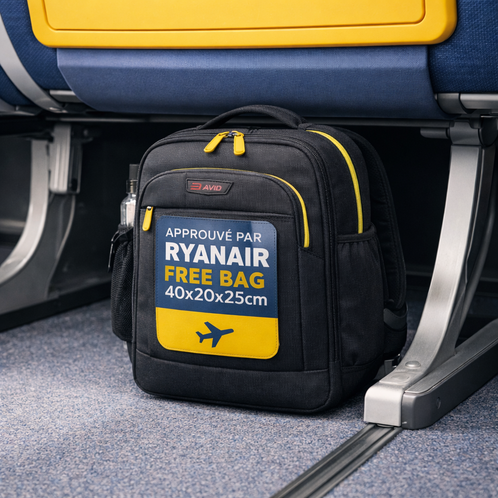 Sac à dos compact Ryanair 40x20x25 compatible bagage gratuit
