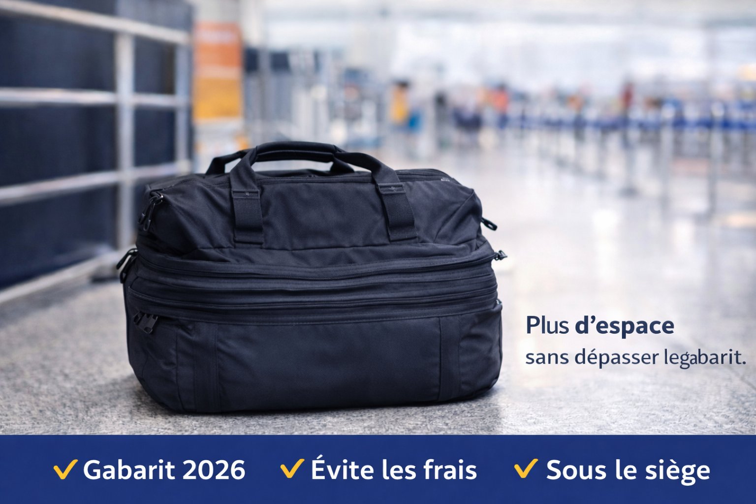 Sac cabine extensible 40x20x25