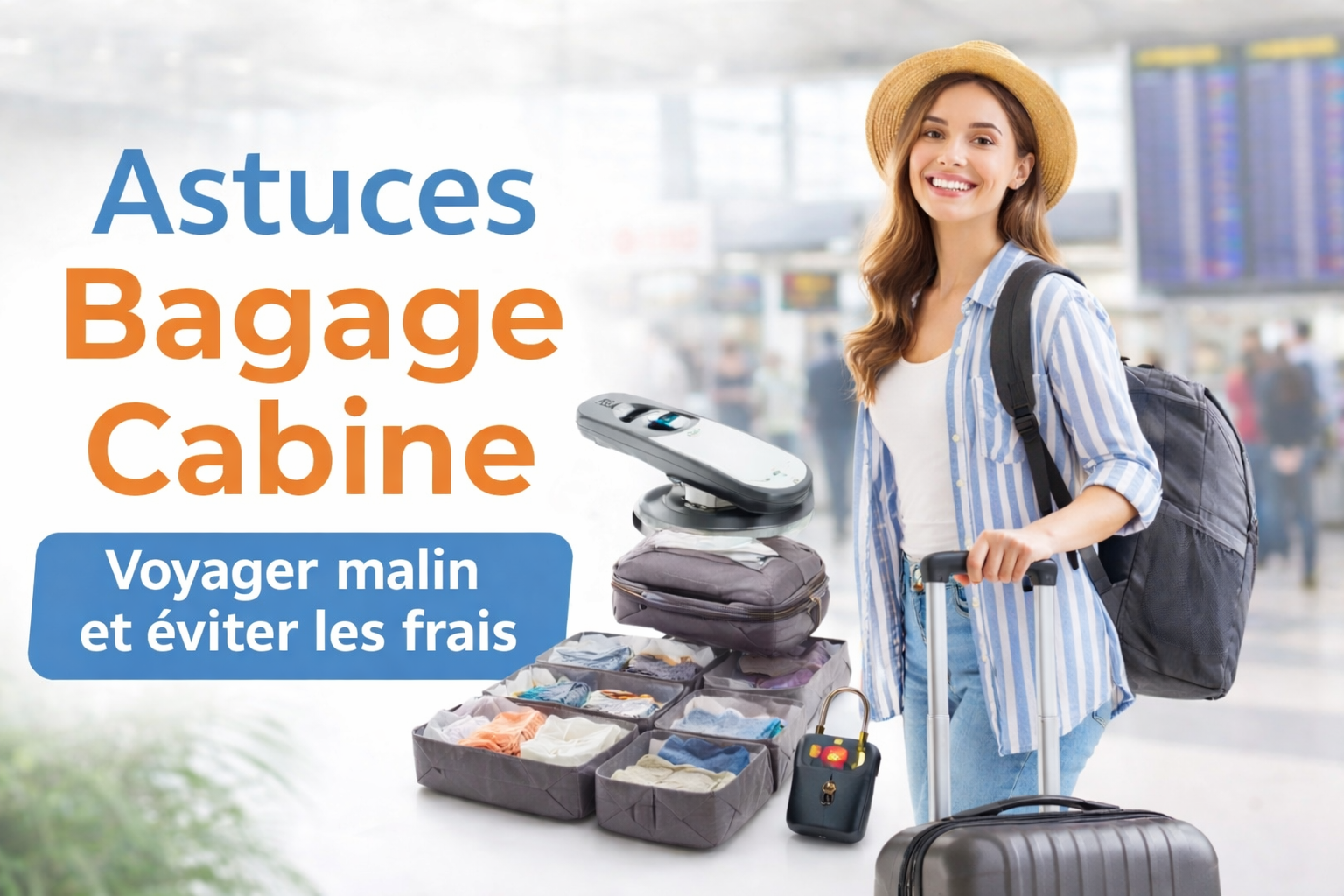 Astuces bagage cabine pour voyager léger et éviter les frais avion