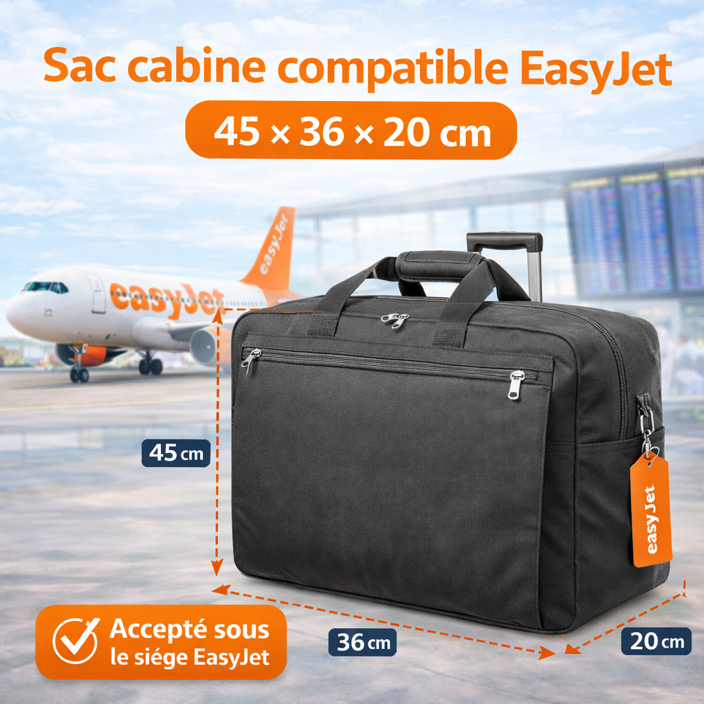 Sac cabine compatible EasyJet dimensions 45x36x20