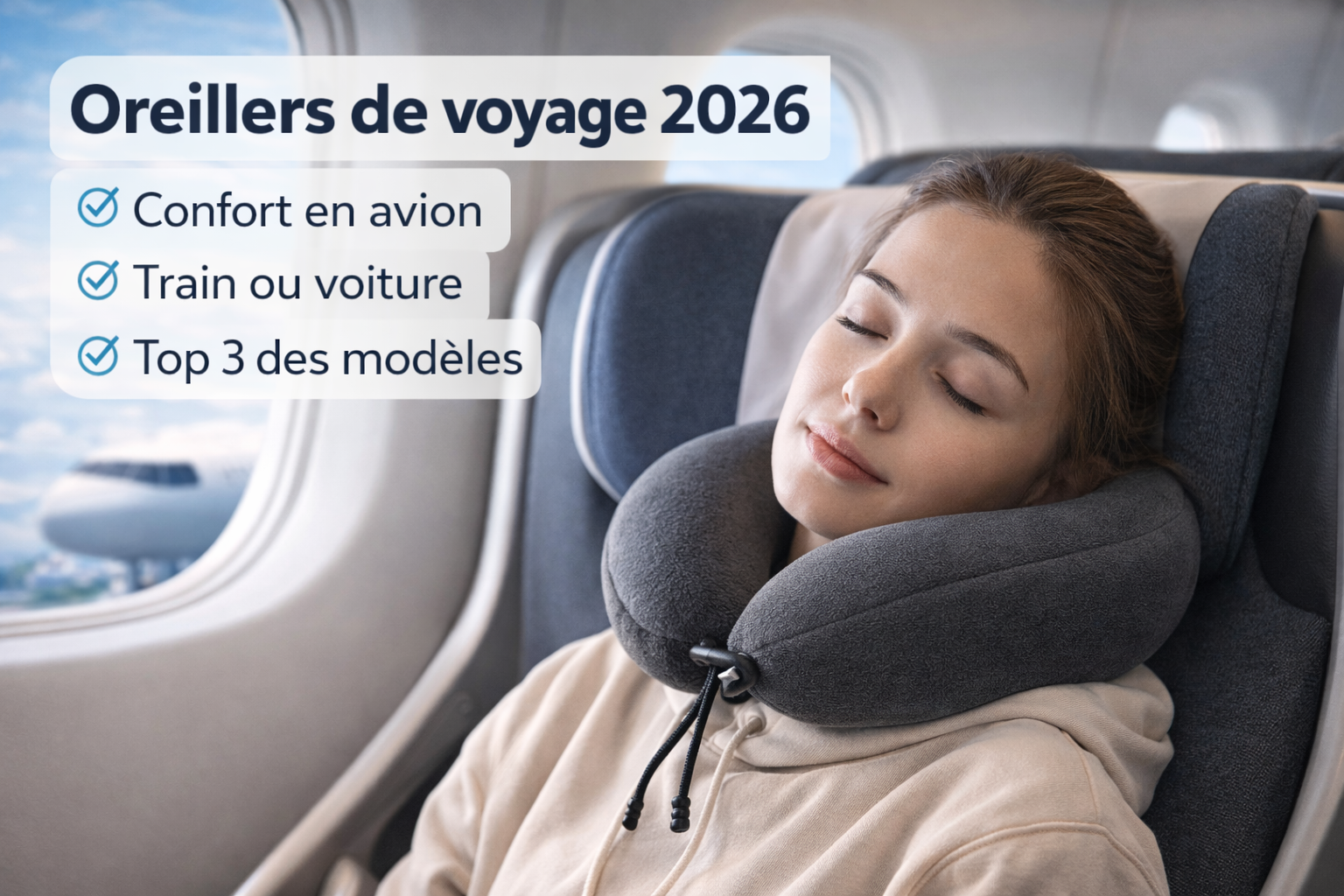 Oreiller de voyage avion confortable cabine