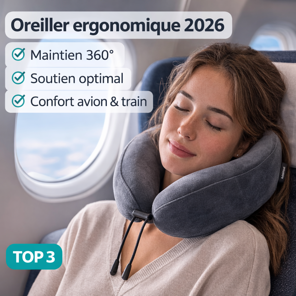 Oreiller ergonomique avion soutien cervical