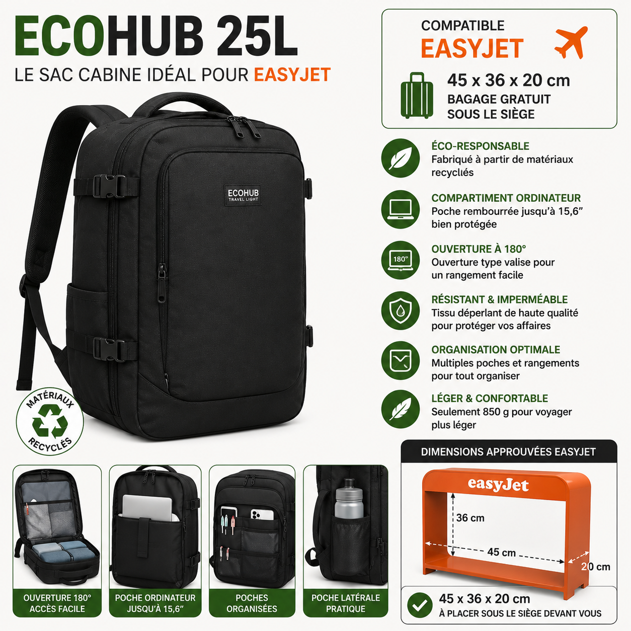 Ecohub EasyJet 45x36x20