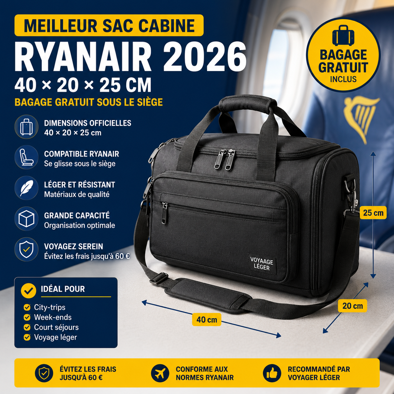 Meilleur sac cabine Ryanair