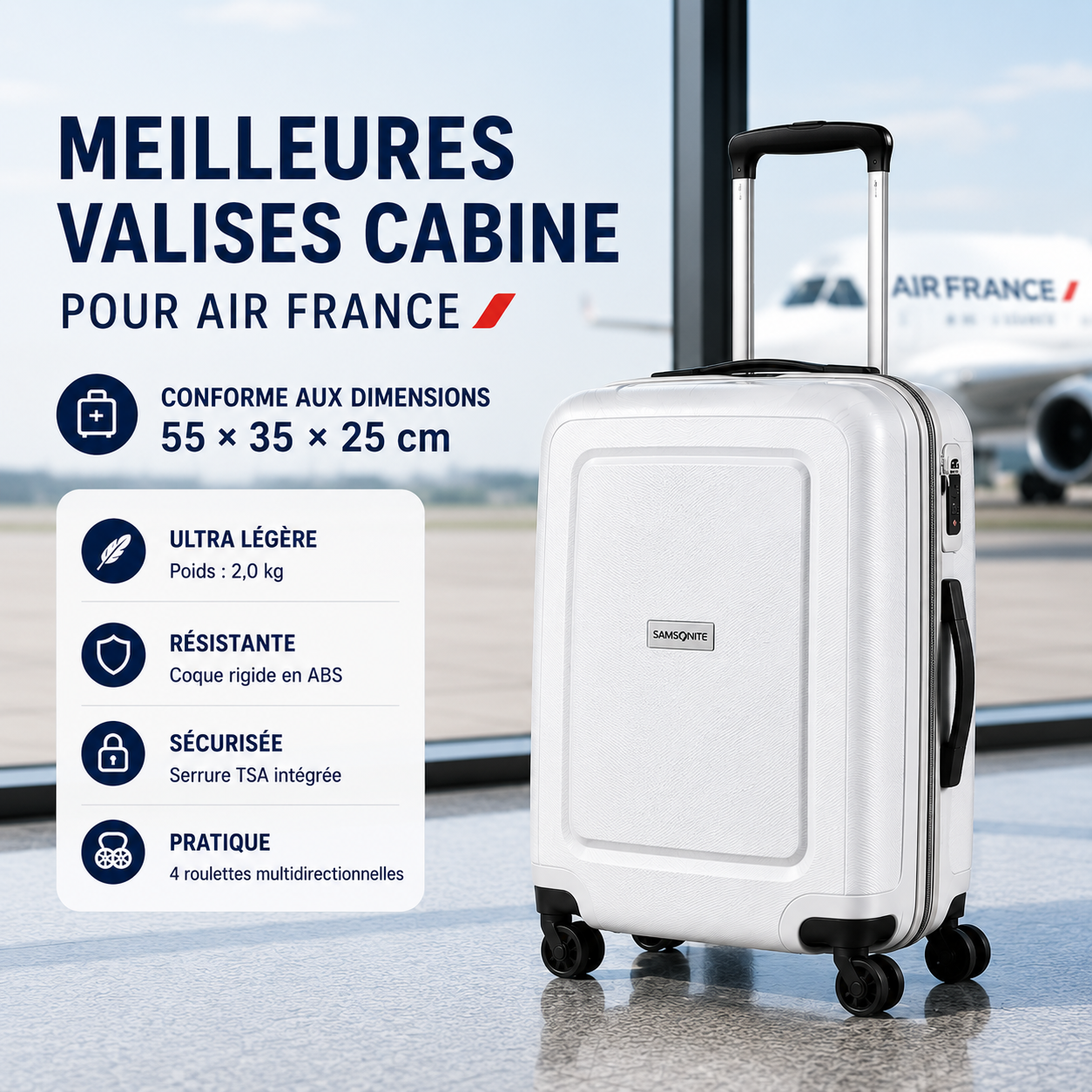Samsonite S Cure 55 cm compatible Air France